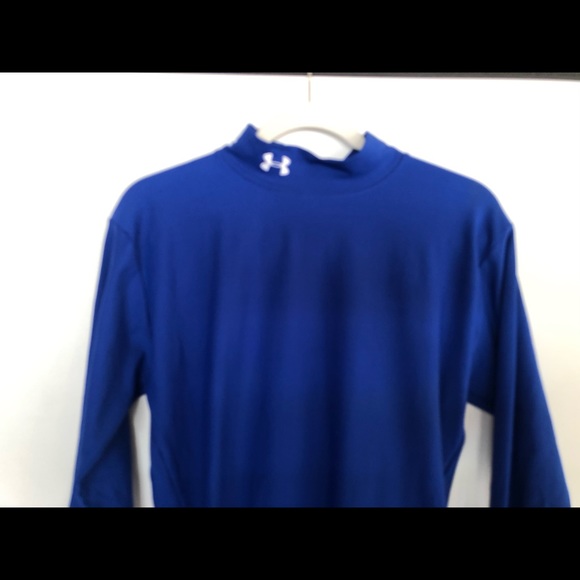 Under Armour XL Fitted Blue Mock Turtleneck Layer - Picture 7 of 9